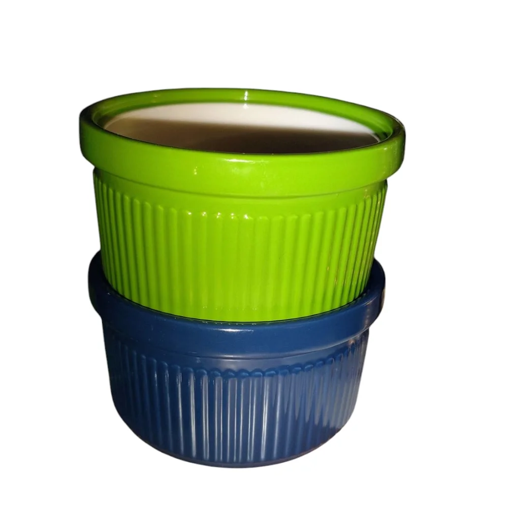 Martha Stewart Green and Blue Animal Lid Ramekins/Trinket Dishes - Picture 12 of 12